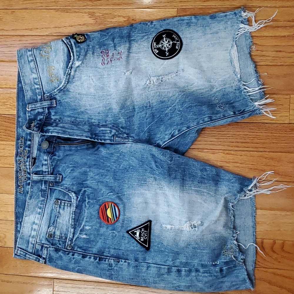 American eagle mens jean shorts